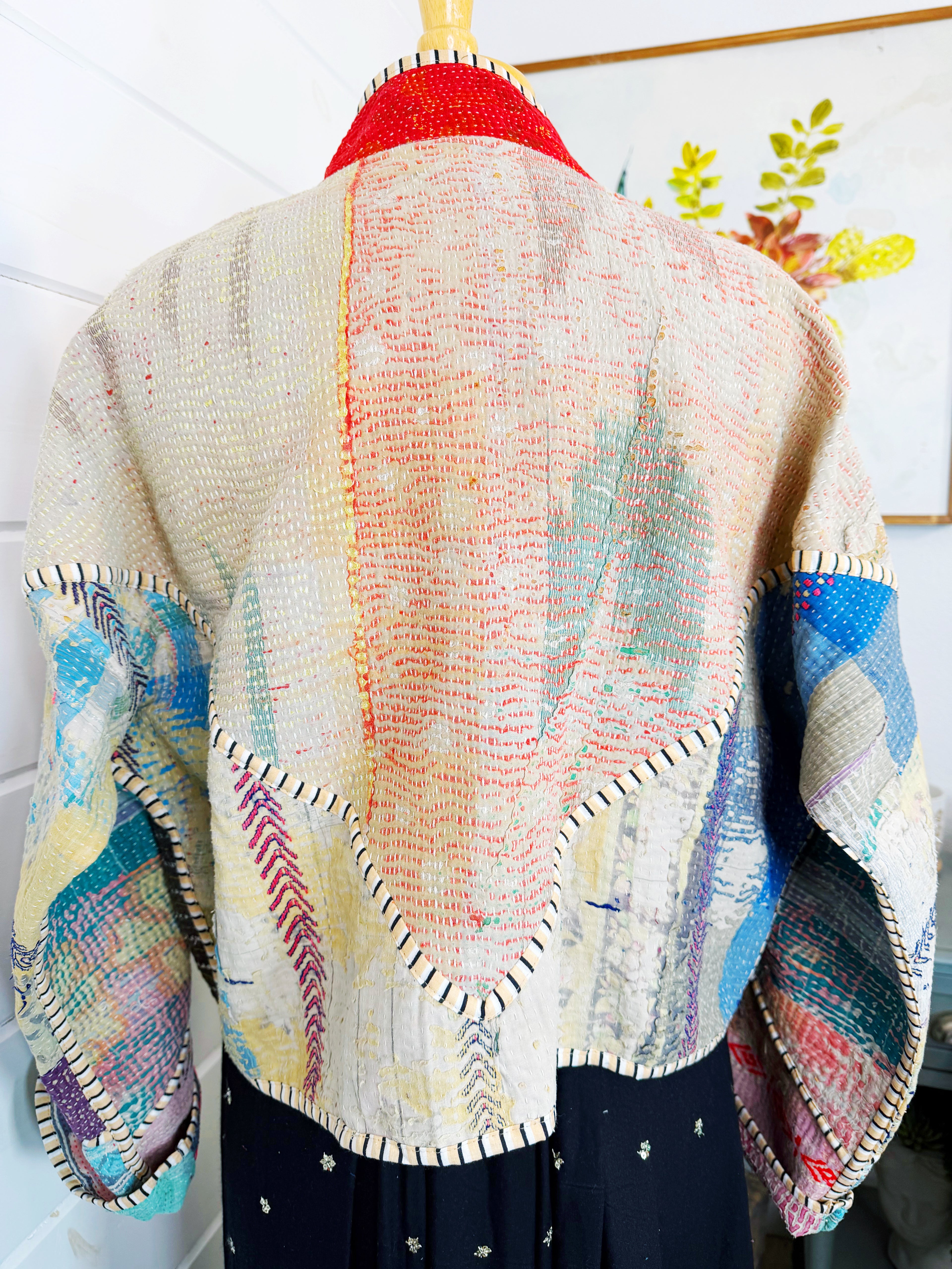 Patchwork Kantha Jacket – Quilted Reversible Blanket Coat