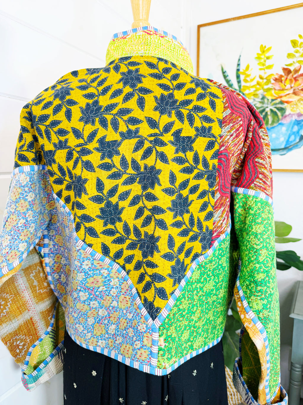 Patchwork Kantha Jacket – Quilted Reversible Blanket Coat