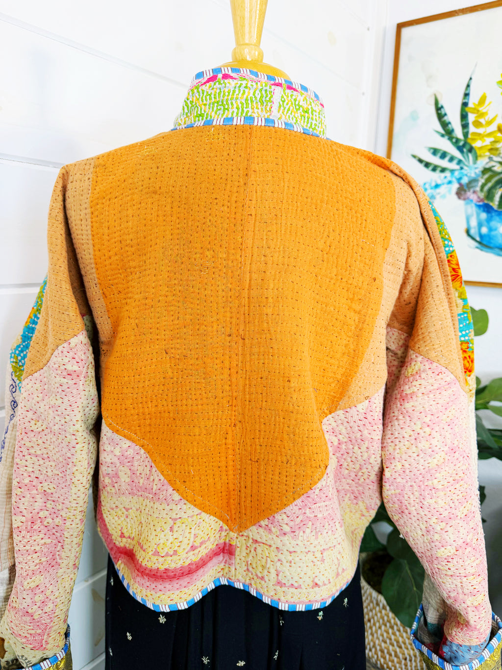 Patchwork Kantha Jacket – Quilted Reversible Blanket Coat
