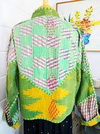 Patchwork Kantha Jacket – Quilted Reversible Blanket Coat
