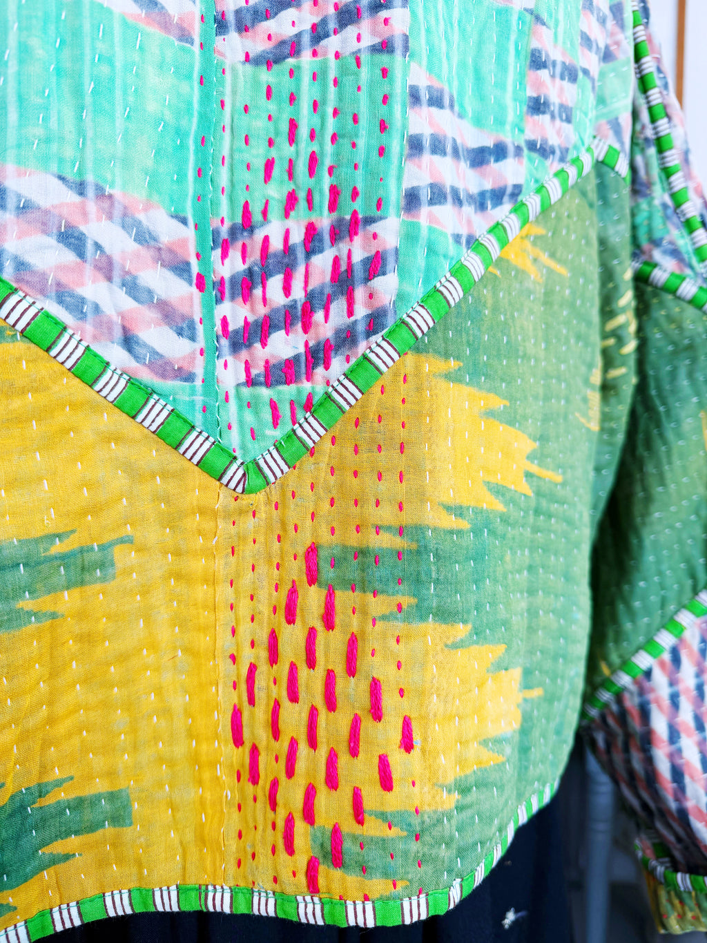 Patchwork Kantha Jacket – Quilted Reversible Blanket Coat