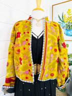 Patchwork Kantha Jacket – Quilted Reversible Blanket Coat