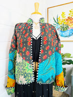 Patchwork Kantha Jacket – Quilted Reversible Blanket Coat