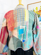 Patchwork Kantha Jacket – Quilted Reversible Blanket Coat