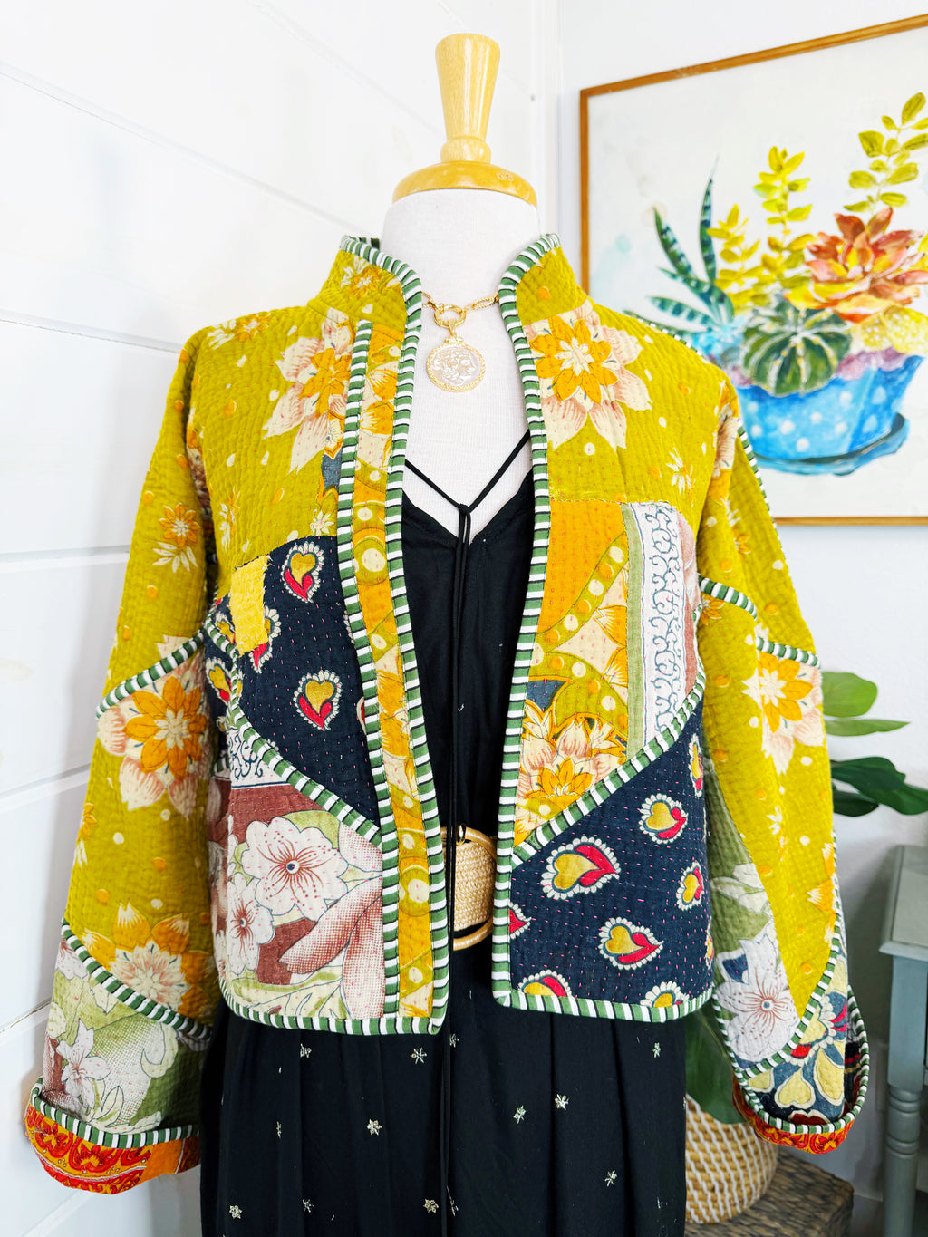 Patchwork Kantha Jacket – Quilted Reversible Blanket Coat