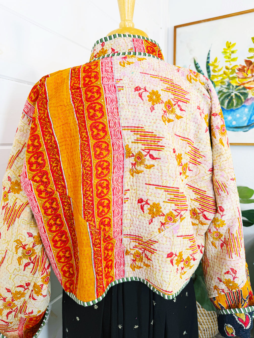 Patchwork Kantha Jacket – Quilted Reversible Blanket Coat
