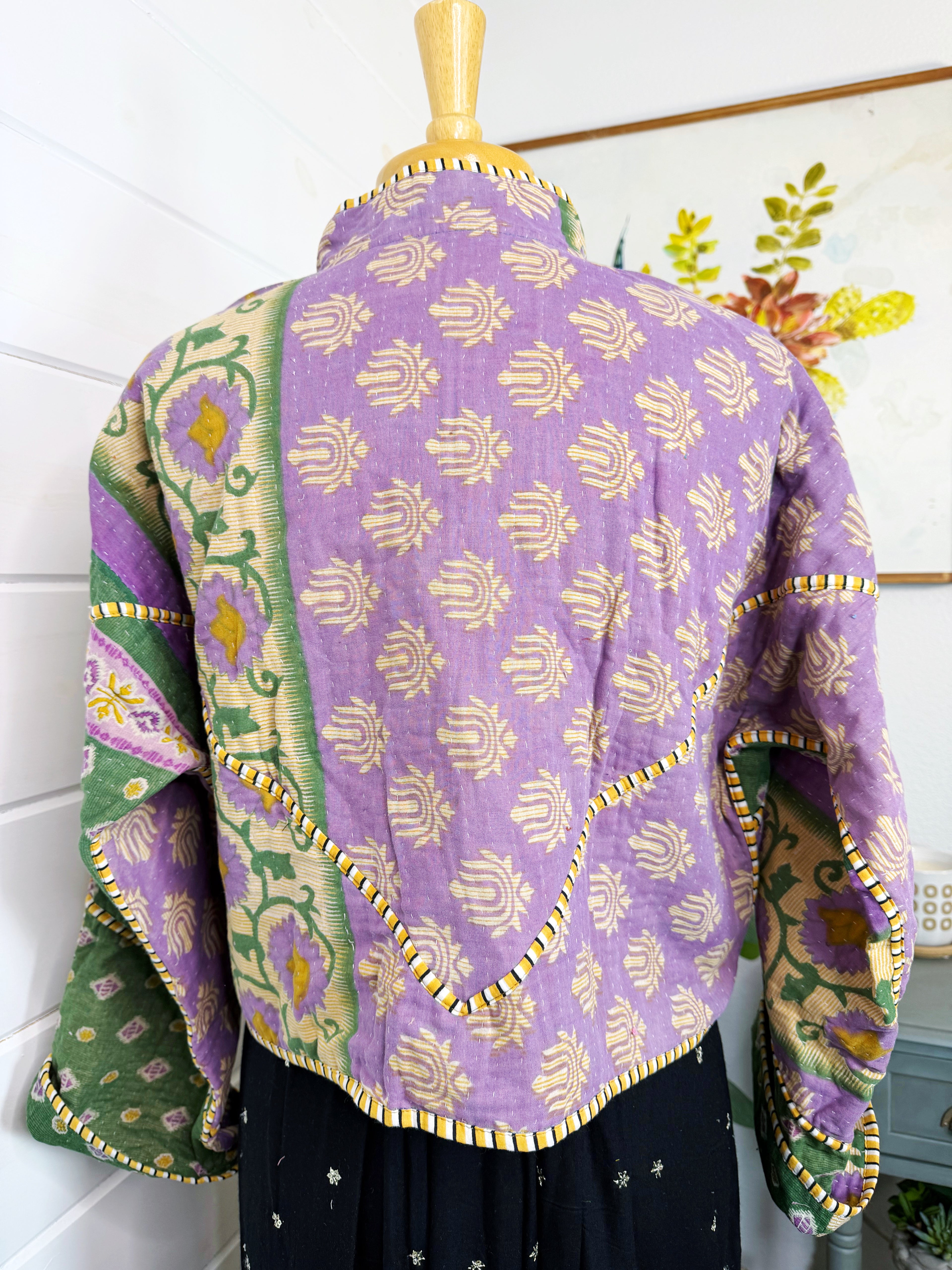 Patchwork Kantha Jacket – Handmade Quilted & Reversible Blanket Coat