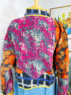 Kantha Quilted Bomber Jacket | Blanket Coat | Patchwork Coat