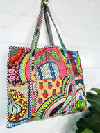 Festival Print Quilted Makeup Cosmetics Toiletry Bag
