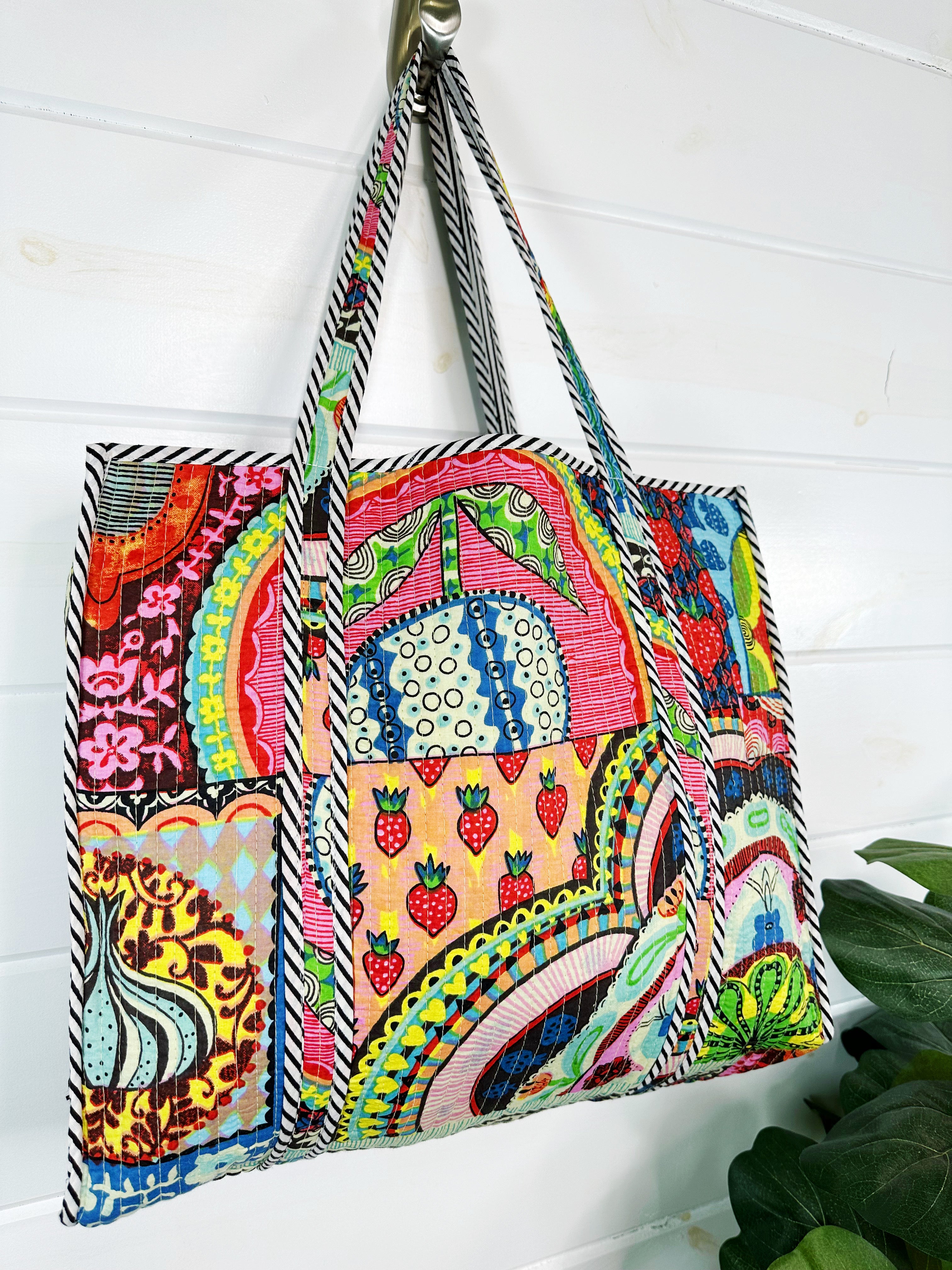 Festival Print Quilted Makeup Cosmetics Toiletry Bag