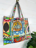 Festival Print Quilted Makeup Cosmetics Toiletry Bag