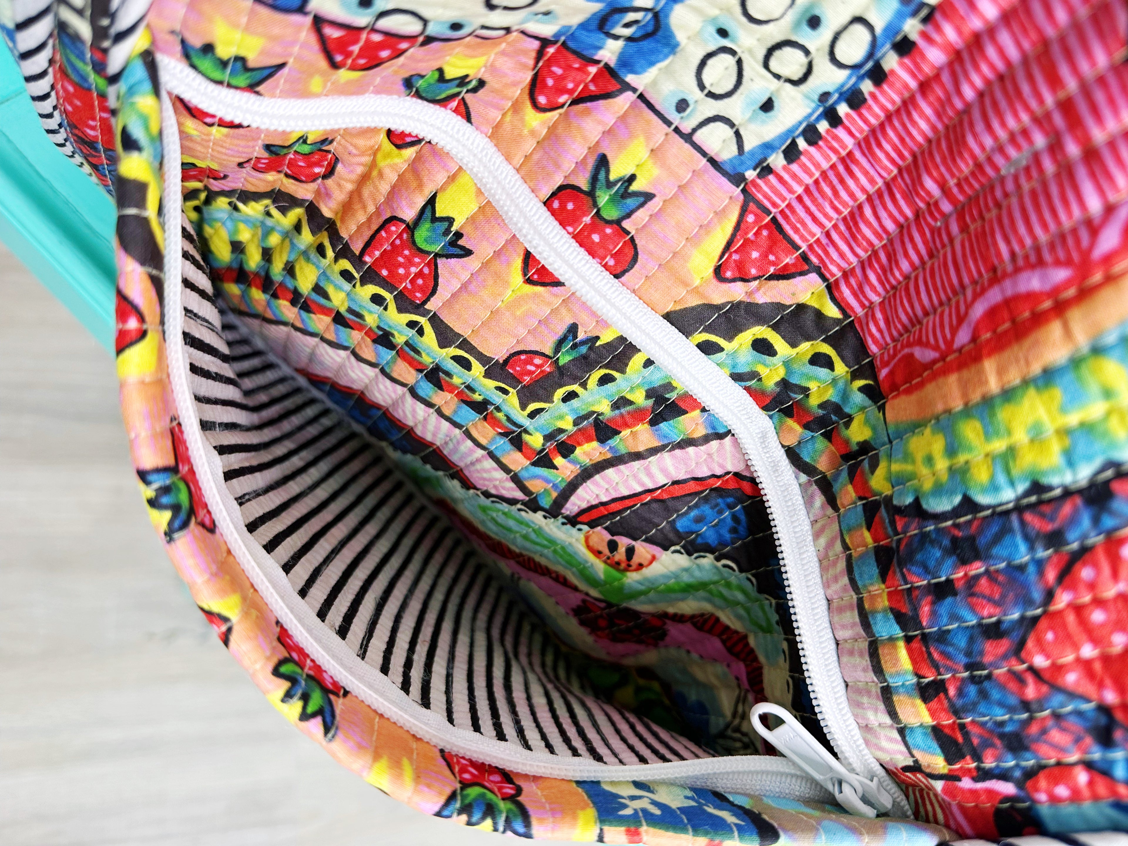 Festival Print Quilted Weekender Overnight Duffle Bag