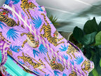 Quilted Weekender Overnight Bag - Purple Tiger Print