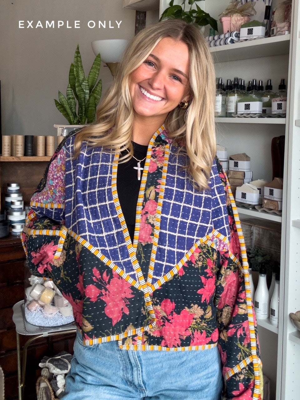 Kantha Quilted Bomber Jacket | Blanket Coat | Patchwork Coat