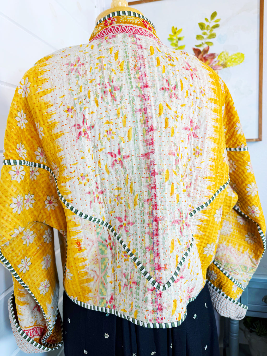 Patchwork Kantha Jacket – Quilted Reversible Blanket Coat