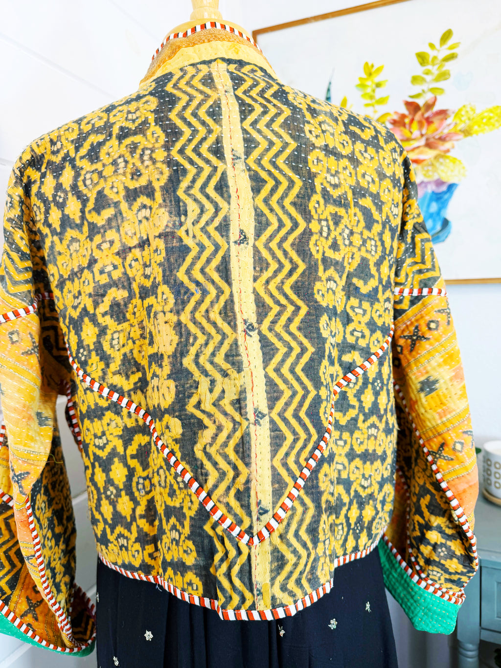Patchwork Kantha Jacket – Quilted Reversible Blanket Coat