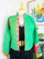 Patchwork Kantha Jacket – Quilted Reversible Blanket Coat