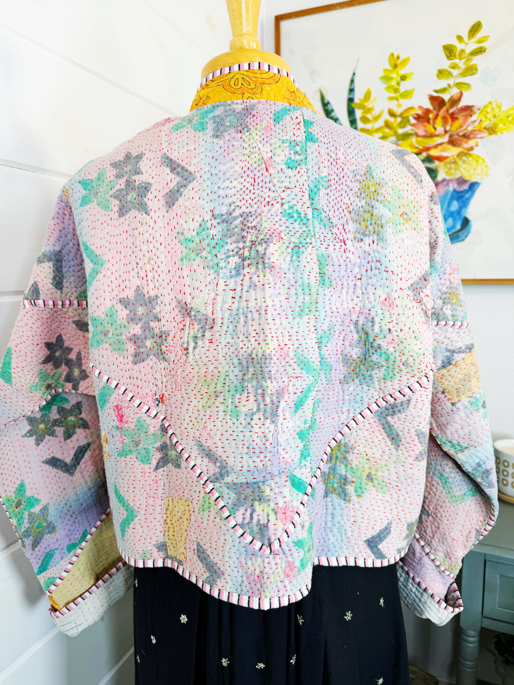 Patchwork Kantha Jacket – Quilted Reversible Blanket Coat