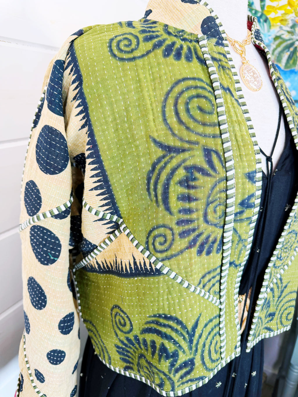 Patchwork Kantha Jacket – Quilted Reversible Blanket Coat