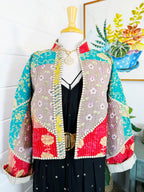 Patchwork Kantha Jacket – Quilted Reversible Blanket Coat