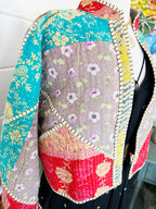 Patchwork Kantha Jacket – Quilted Reversible Blanket Coat