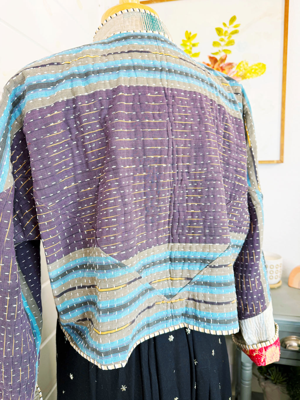 Patchwork Kantha Jacket – Quilted Reversible Blanket Coat