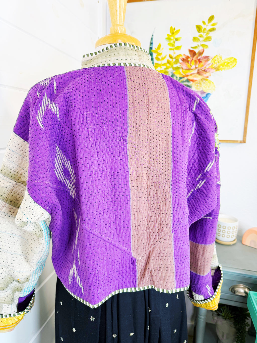 Patchwork Kantha Jacket – Quilted Reversible Blanket Coat