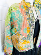 Patchwork Kantha Jacket – Quilted Reversible Blanket Coat