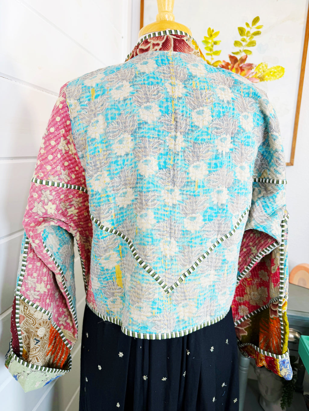 Patchwork Kantha Jacket – Quilted Reversible Blanket Coat