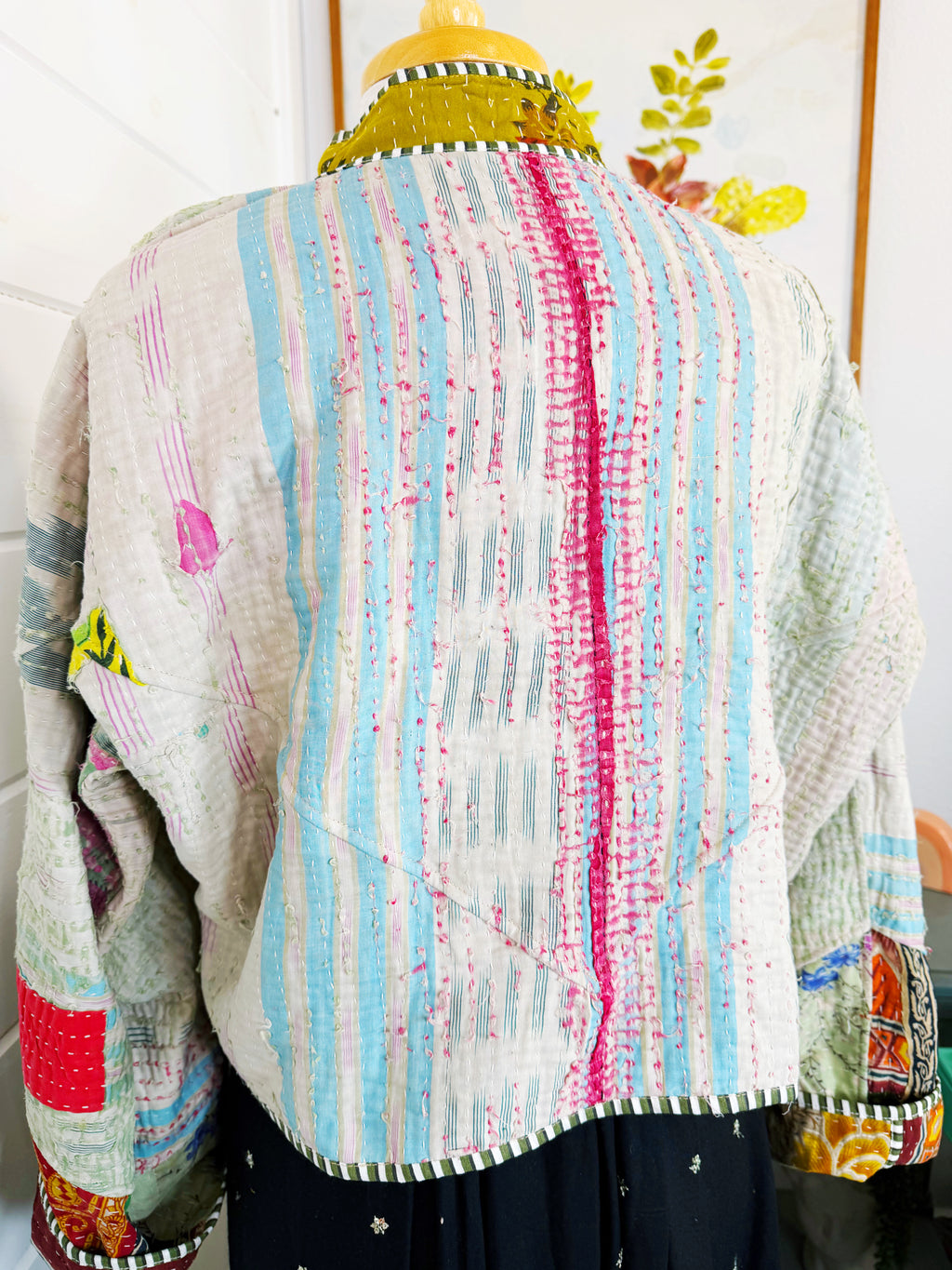 Patchwork Kantha Jacket – Quilted Reversible Blanket Coat