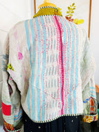 Patchwork Kantha Jacket – Quilted Reversible Blanket Coat