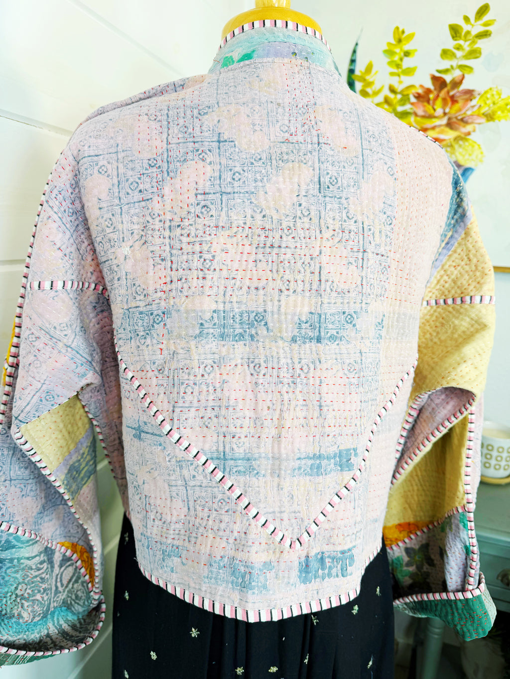 Patchwork Kantha Jacket – Quilted Reversible Blanket Coat