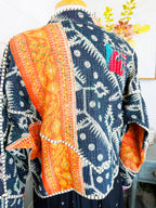 Patchwork Kantha Jacket – Quilted Reversible Blanket Coat