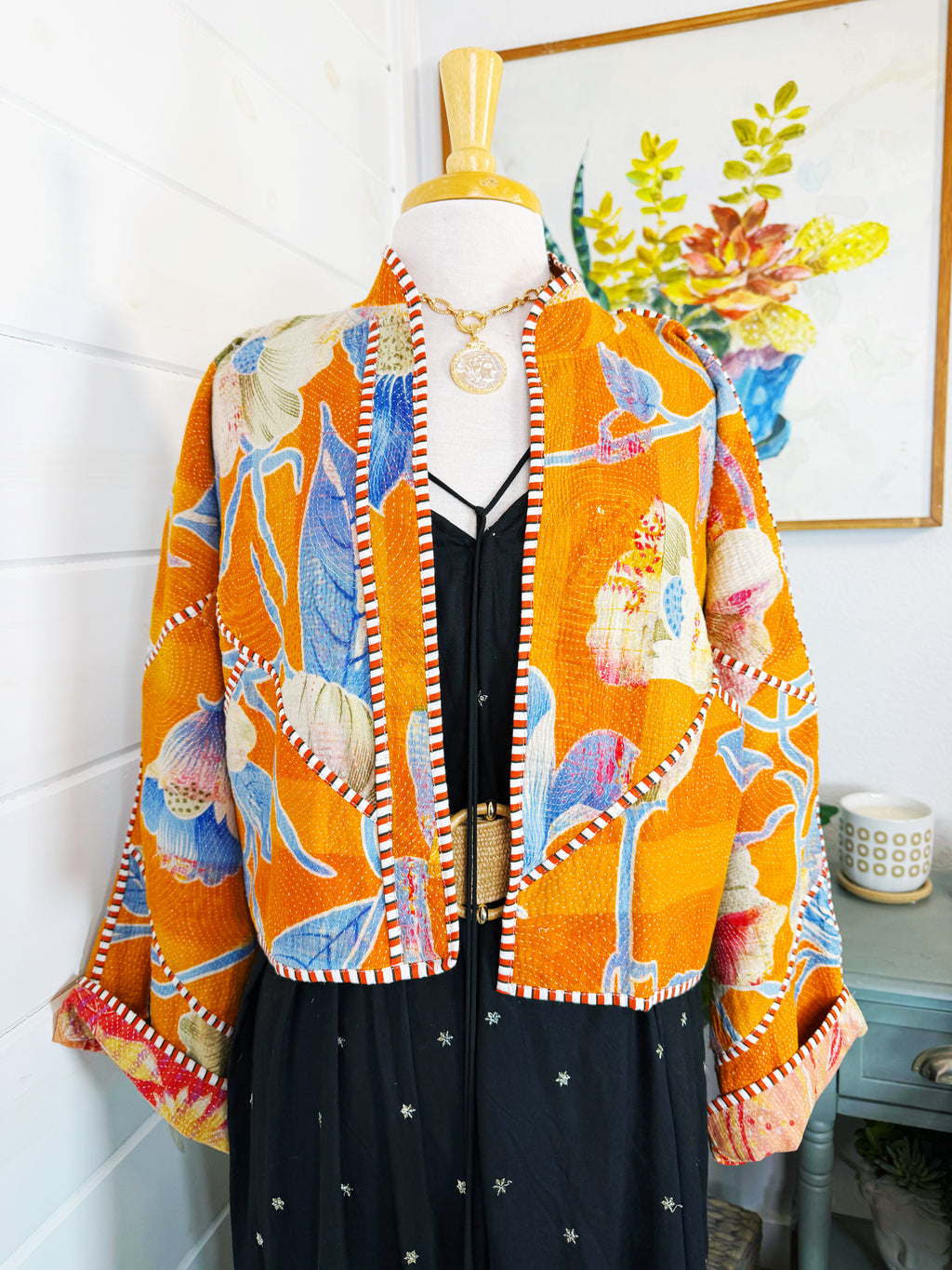 Patchwork Kantha Jacket – Quilted Reversible Blanket Coat