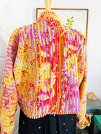 Patchwork Kantha Jacket – Quilted Reversible Blanket Coat