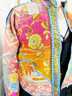 Patchwork Kantha Jacket – Quilted Reversible Blanket Coat