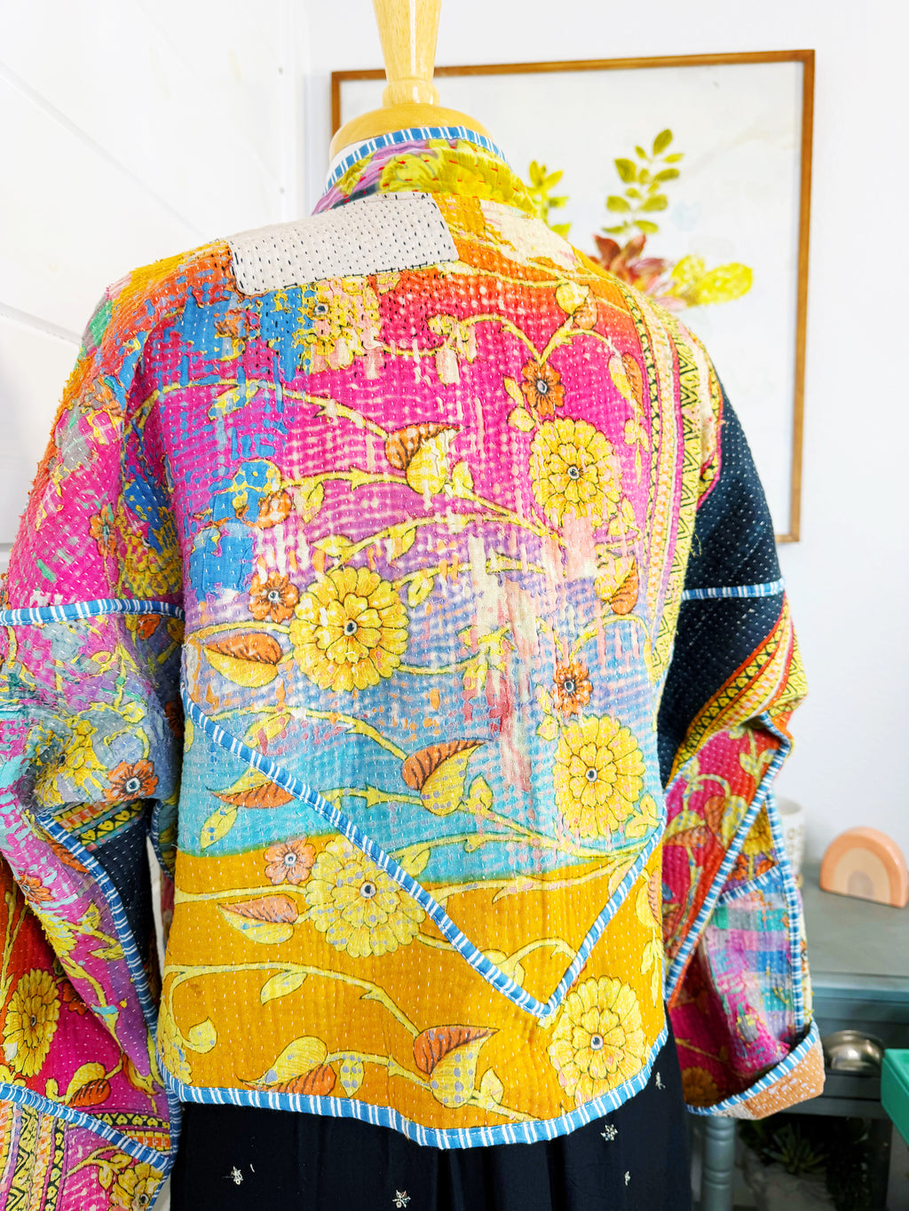 Patchwork Kantha Jacket – Quilted Reversible Blanket Coat