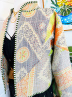 Patchwork Kantha Jacket – Quilted Reversible Blanket Coat
