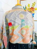Patchwork Kantha Jacket – Quilted Reversible Blanket Coat