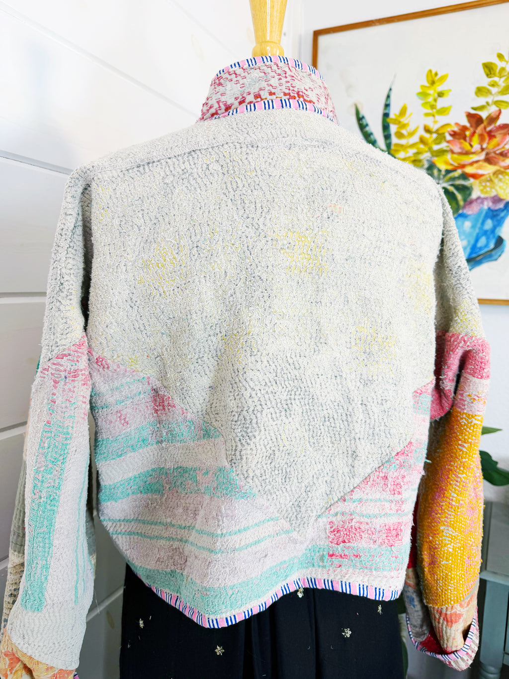 Patchwork Kantha Jacket – Quilted Reversible Blanket Coat