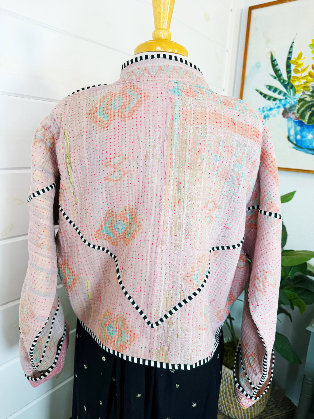 Patchwork Kantha Jacket – Quilted Reversible Blanket Coat