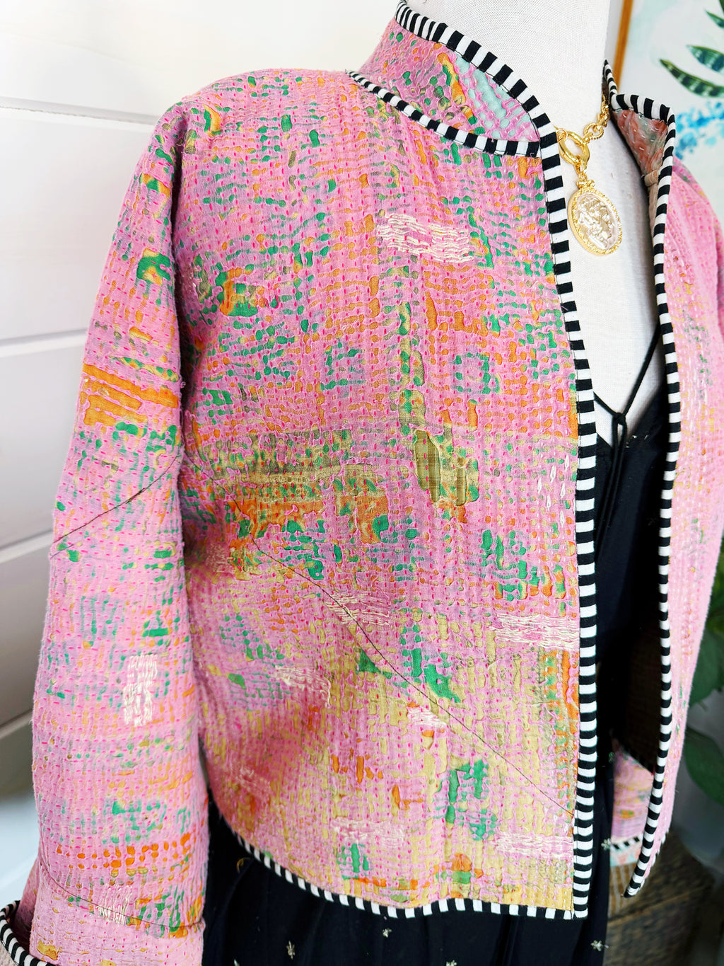 Patchwork Kantha Jacket – Quilted Reversible Blanket Coat