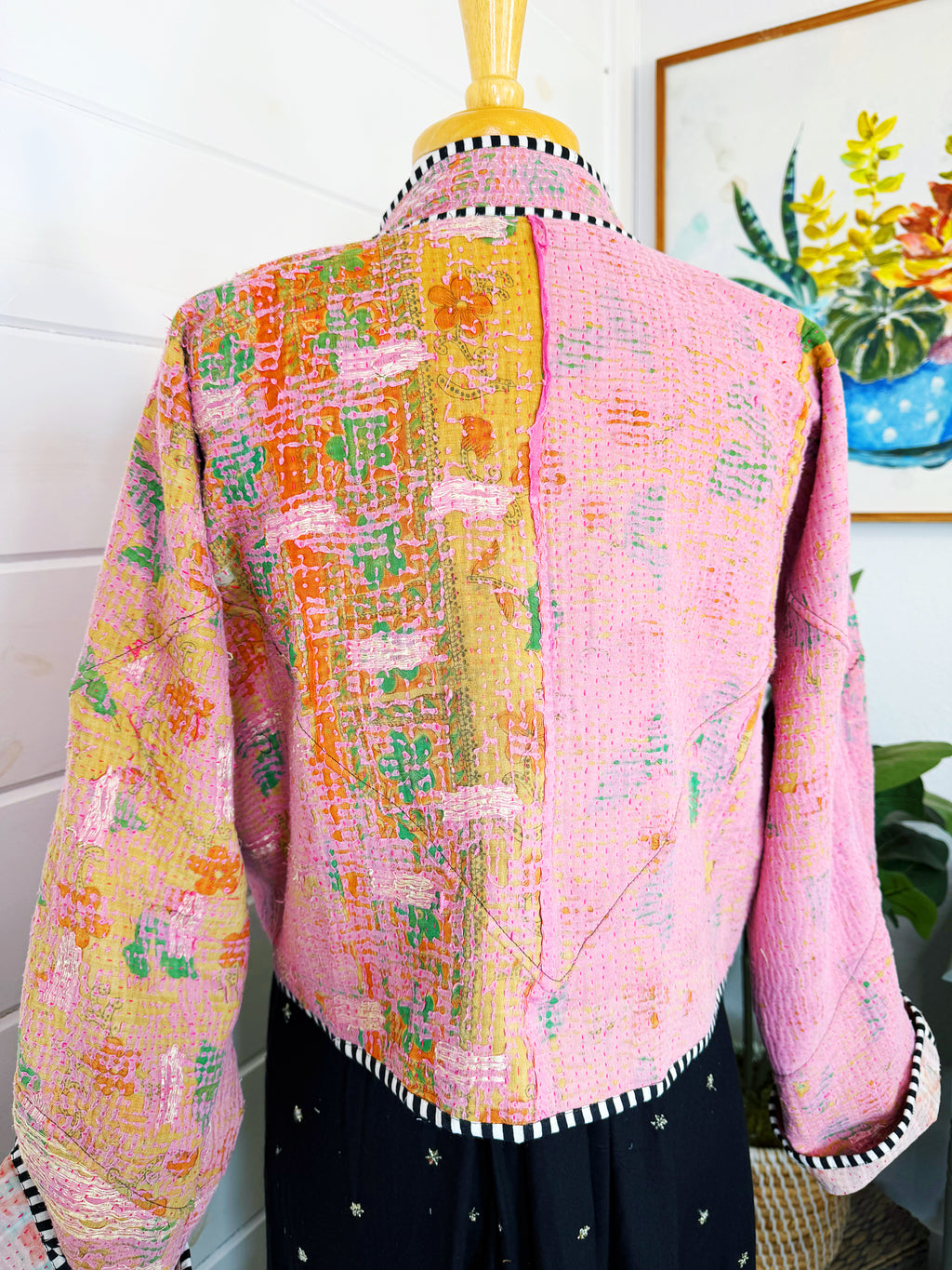 Patchwork Kantha Jacket – Quilted Reversible Blanket Coat