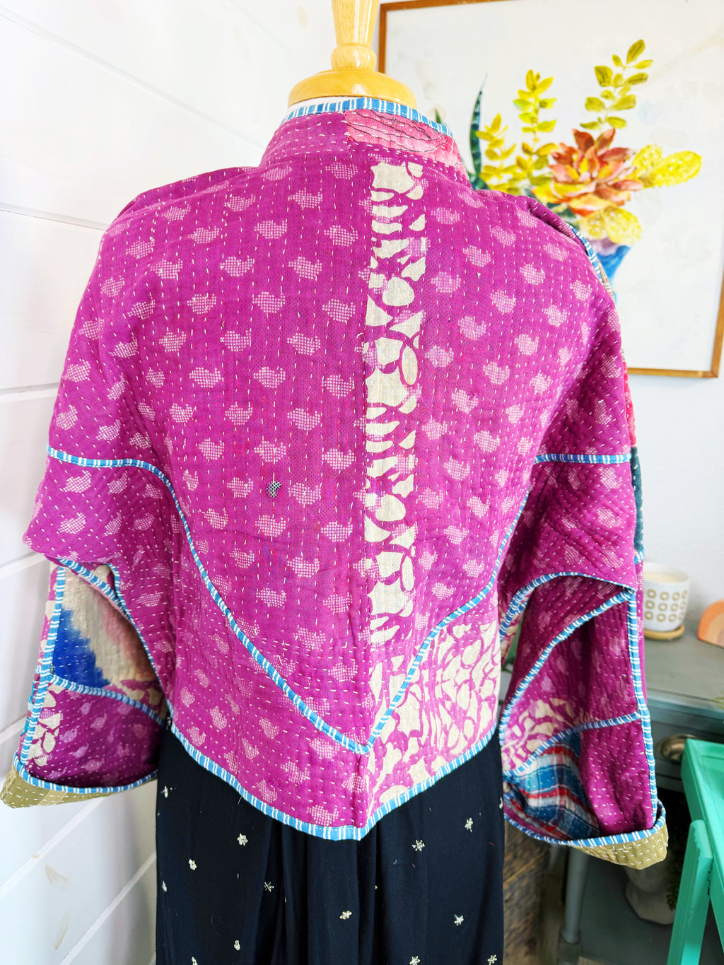 Patchwork Kantha Jacket – Quilted Reversible Blanket Coat