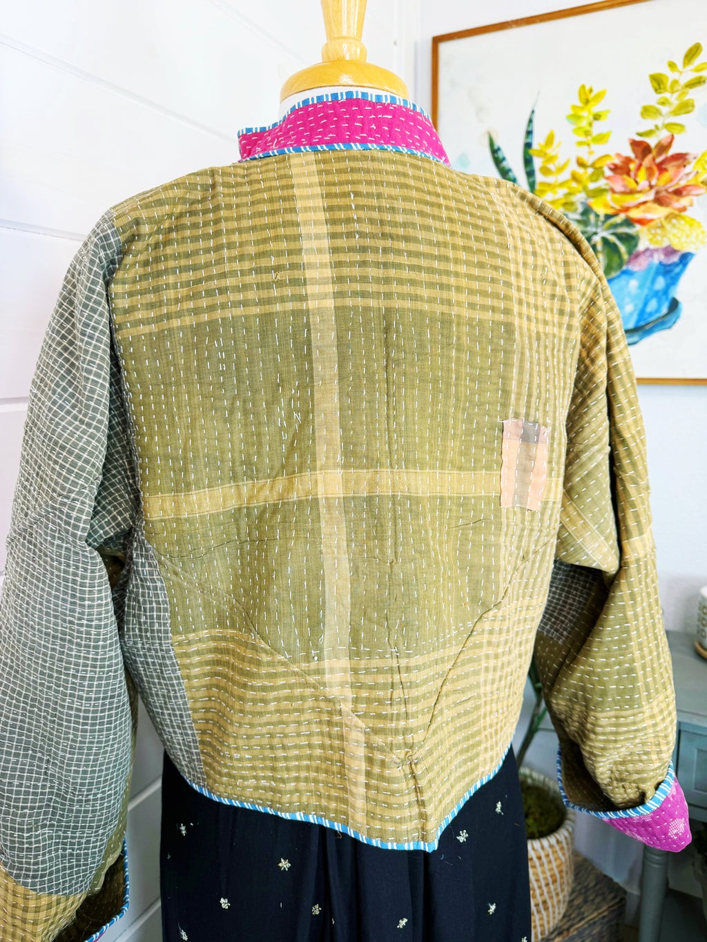Patchwork Kantha Jacket – Quilted Reversible Blanket Coat