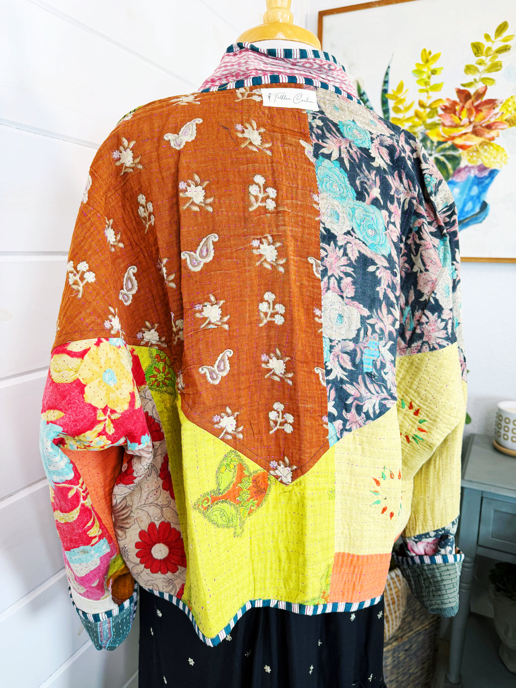 Patchwork Kantha Jacket – Quilted Reversible Blanket Coat