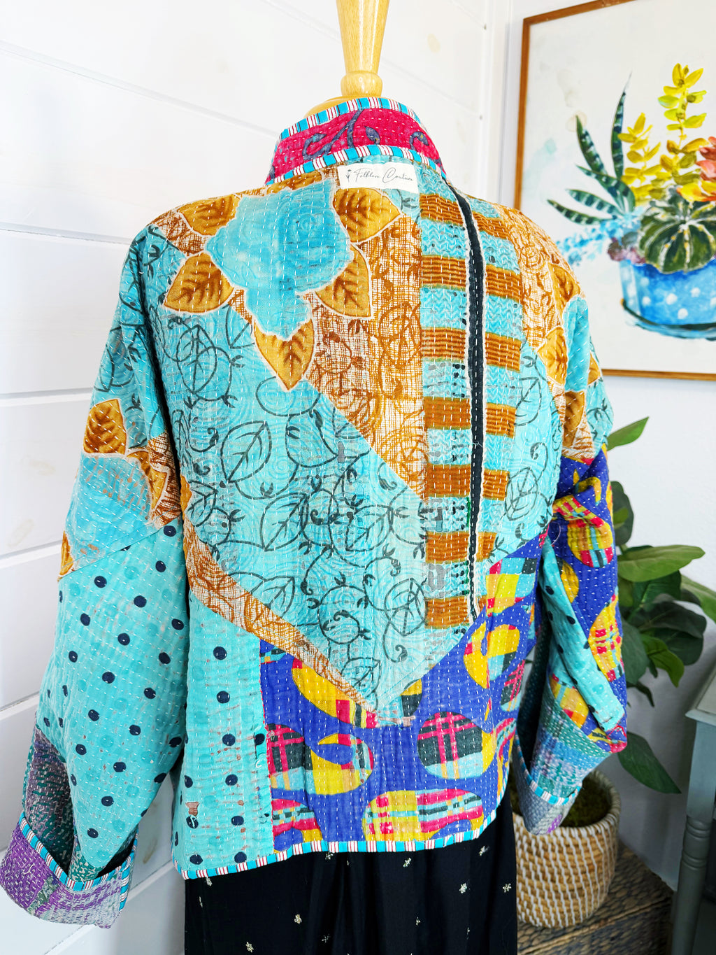 Patchwork Kantha Jacket – Quilted Reversible Blanket Coat