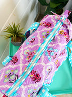 Quilted Mini Duffle Bag - Purple Wildflower Print