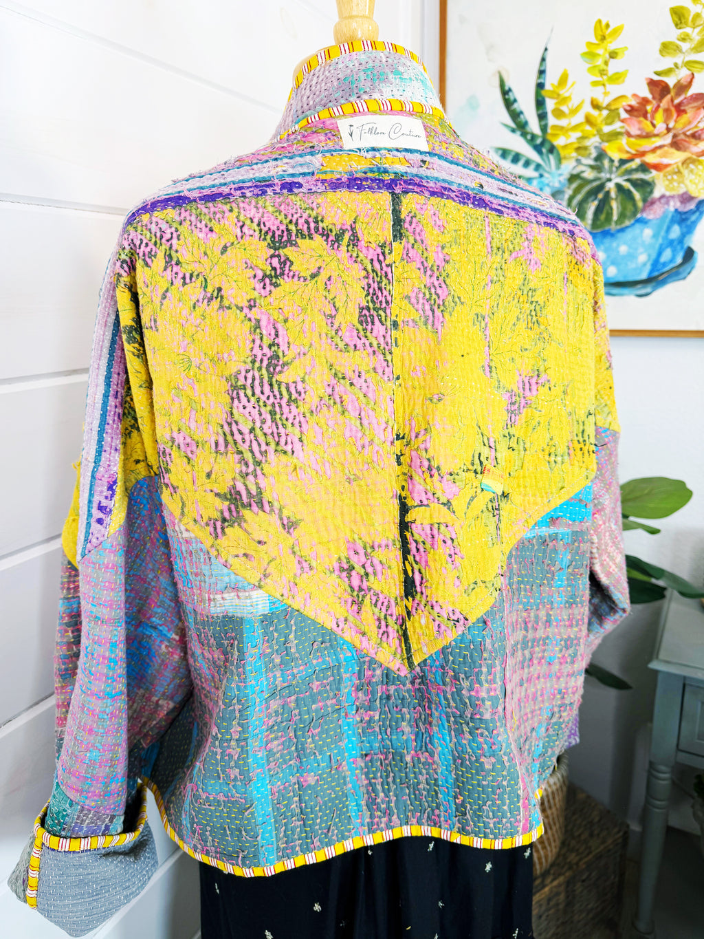 Patchwork Kantha Jacket – Quilted Reversible Blanket Coat
