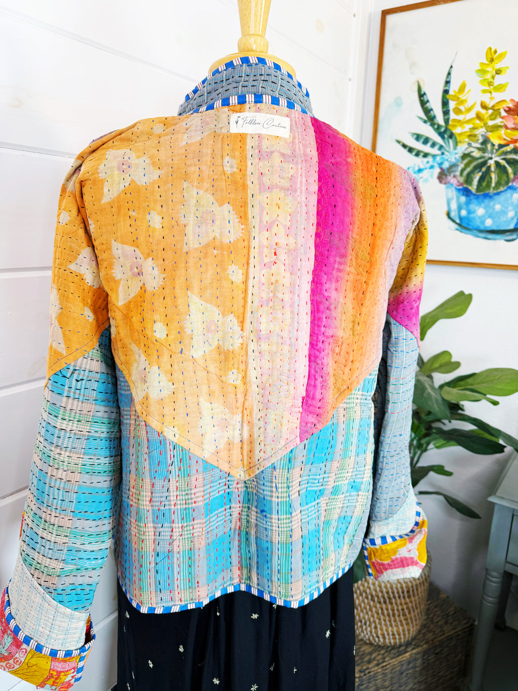 Patchwork Kantha Jacket – Quilted Reversible Blanket Coat